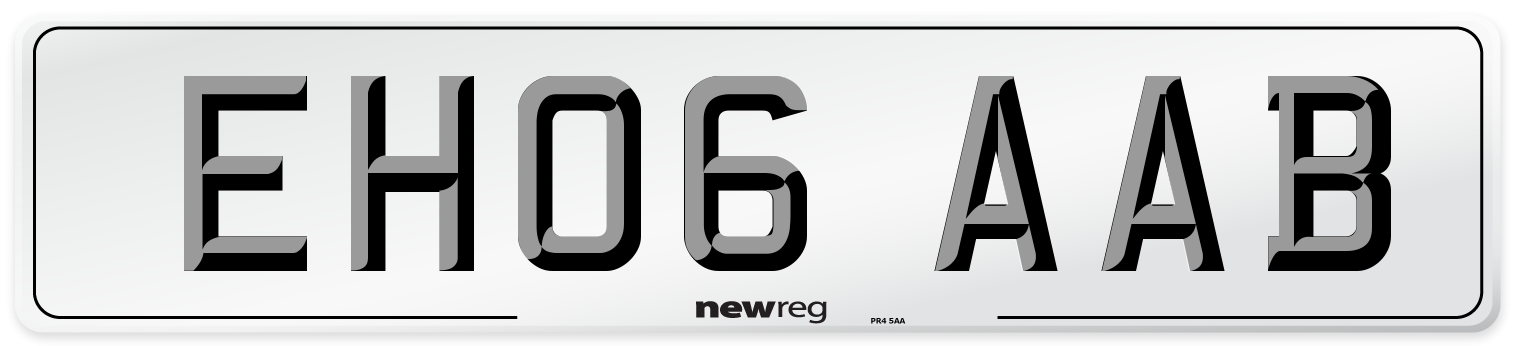 EH06 AAB Number Plate from New Reg